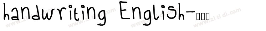 handwriting English字体转换
